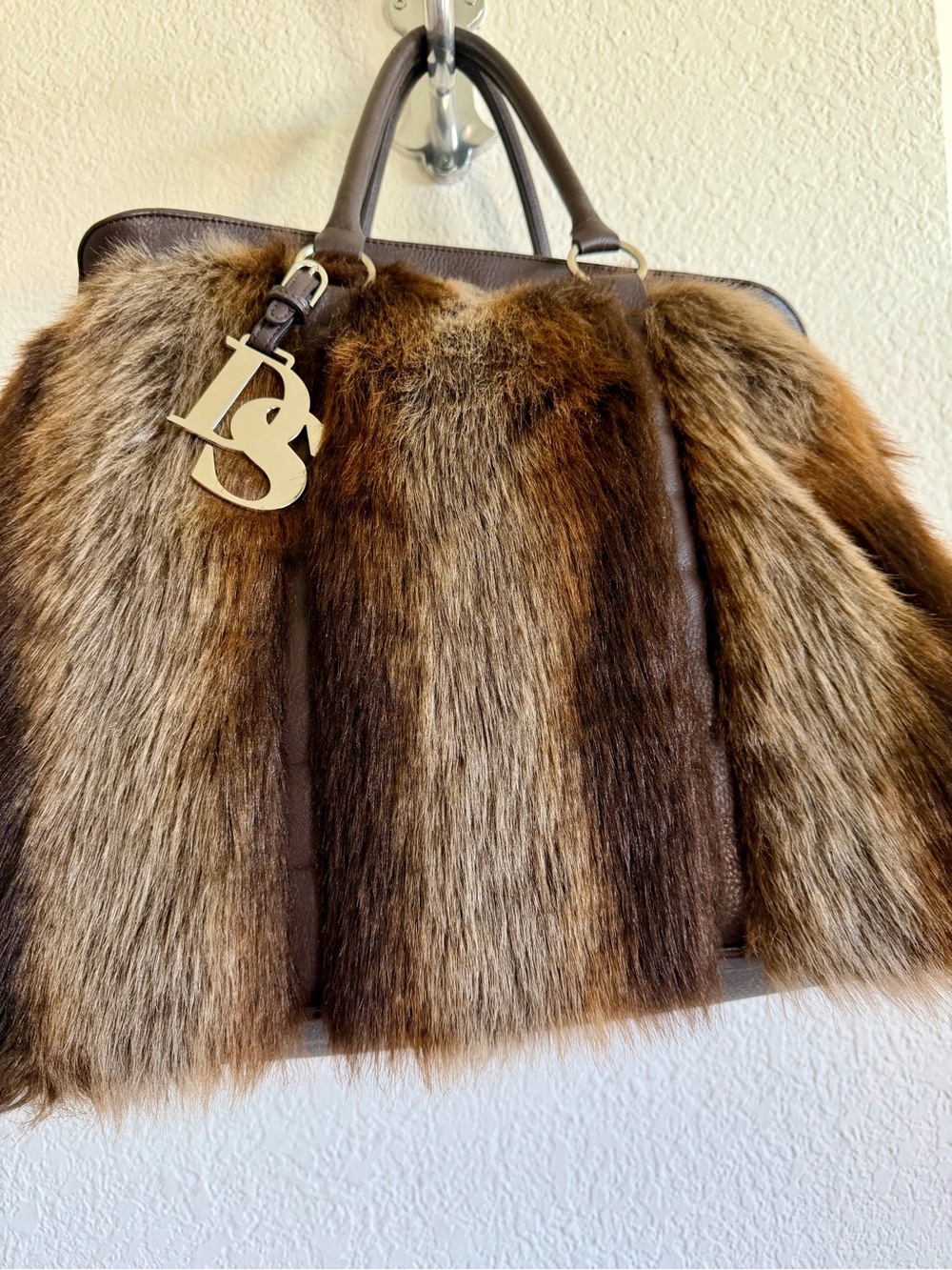 🤎 Donna Salyers Luxe Fabulous Furs Shoulder Bag |Statement Piece Rare & Gorgeous